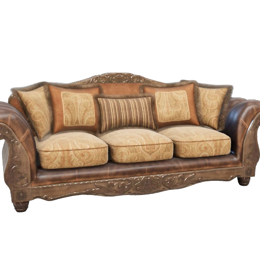 Mid-Century Teak & Leather Sofa