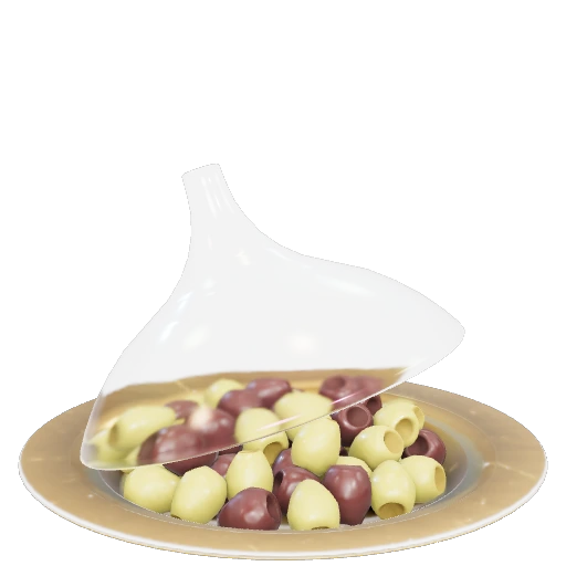 Glass Platter with Olives