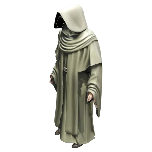 A hooded wizard